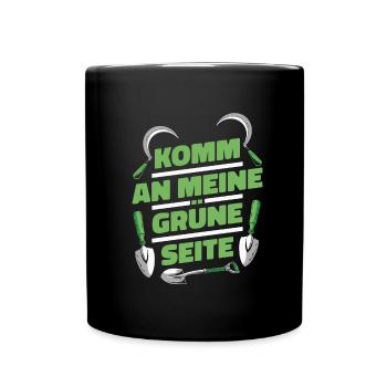 Hobbygärtner Garten Sichel - Tasse einfarbig - Schwarz - Vorne