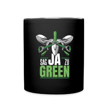 Hobbygärtner Garten Spaten - Tasse einfarbig - Schwarz - Vorne
