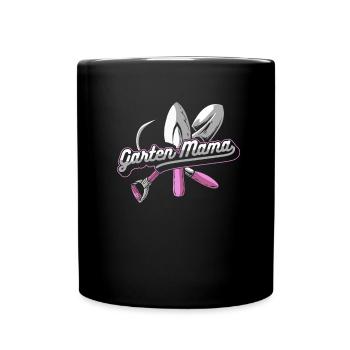 Hobbygärtner Garten Spaten - Tasse einfarbig - Schwarz - Vorne