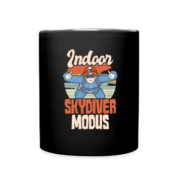 Indoor Skydiving Indoor Fallschirmspringen - Tasse einfarbig - Schwarz - Vorne