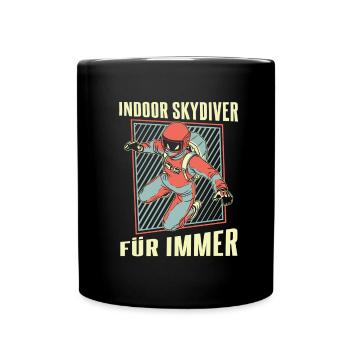 Indoor Skydiving Indoor Fallschirmspringen - Tasse einfarbig - Schwarz - Vorne