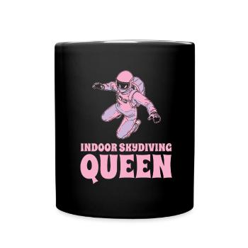 Reine du parachutisme intérieur - Mug uni - noir - Devant