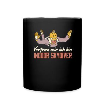 Indoor Skydiving Indoor Fallschirmspringen - Tasse einfarbig - Schwarz - Vorne