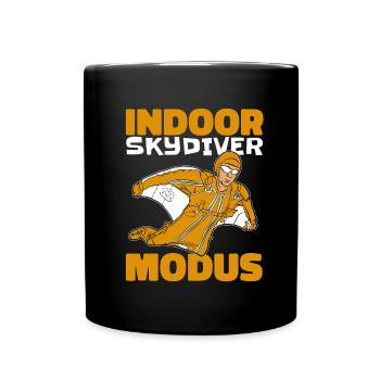 Parachutisme intérieur Indoor Fallschirmspringen - Mug uni - noir - Devant