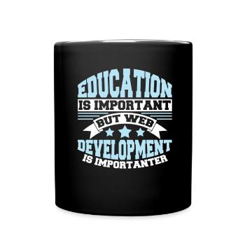 Web Entwickler Webdeveloper Lustig - Tasse einfarbig - Schwarz - Vorne
