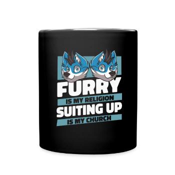 Furry Fandom Fursuits Witzig - Tasse einfarbig - Schwarz - Vorne