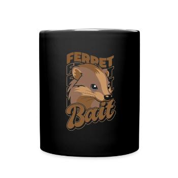 Ferret polecat cute - Full Colour Mug - black - Front