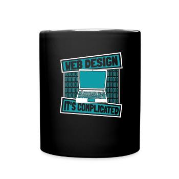 Web Entwickler Webdeveloper Lustig - Tasse einfarbig - Schwarz - Vorne