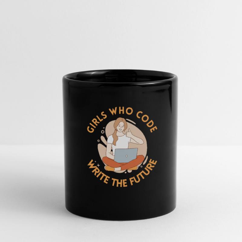 Developer Coder Programmer Girl Full Colour Mug