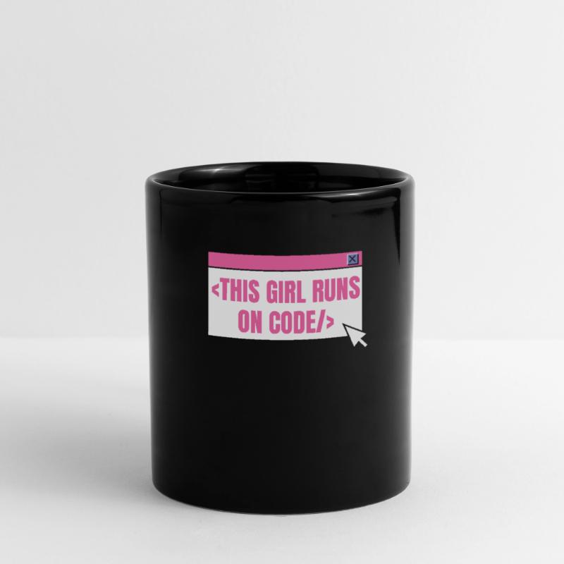 Developer Coder Programmer Girl Full Colour Mug