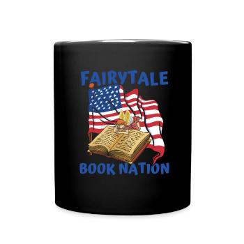 Rat de bibliothèque Rat de bibliothèque Drapeau américain Fée du livre - Mug uni - noir - Devant
