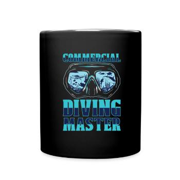 Diving Diver Commercial Diving - Full Colour Mug - black - Front