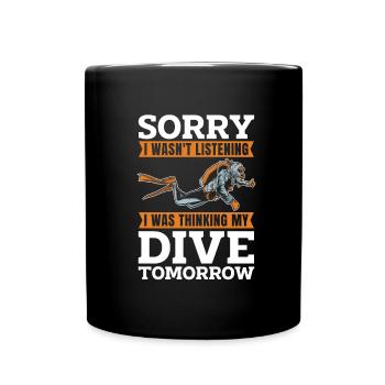 Diving Diver Commercial Diving - Full Colour Mug - black - Front