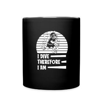 Plongeur plongeur drôle de plongée commerciale - Mug uni - noir - Devant