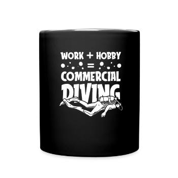 Plongeur plongeur drôle de plongée commerciale - Mug uni - noir - Devant