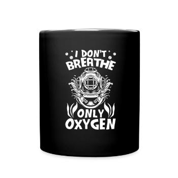 Tauchen Taucher Sauerstoff - Tasse einfarbig - Schwarz - Vorne