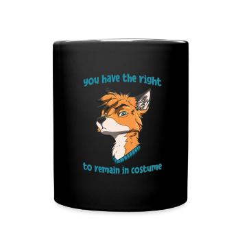 Furry Fandom Fursuits Costume - Full Colour Mug - black - Front