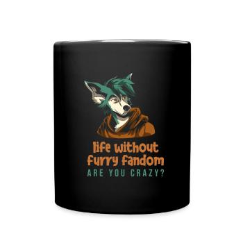 Furry Fandom Fursuits Niedlich - Tasse einfarbig - Schwarz - Vorne