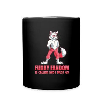 Furry Fandom Fursuits Cool - Tasse einfarbig - Schwarz - Vorne
