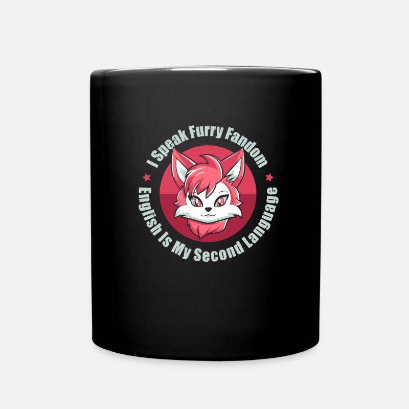 Furry Fandom Fursuits Cute - Full Colour Mug - black