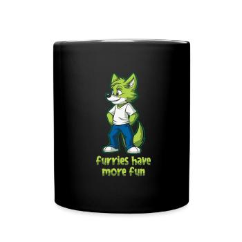 Furry Fandom Fursuits Funny - Full Colour Mug - black - Front
