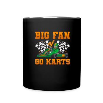 Go Kart Kartfahren Kartfahrer Cool - Tasse einfarbig - Schwarz - Vorne