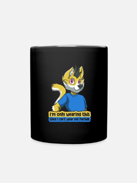 Furry Fandom Fursuits Funny - Full Colour Mug - black
