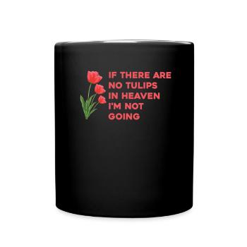 Tulpen Lustig Tulpen - Tasse einfarbig - Schwarz - Vorne