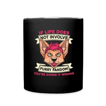 Furry Fandom Fursuits - Full Colour Mug - black - Front
