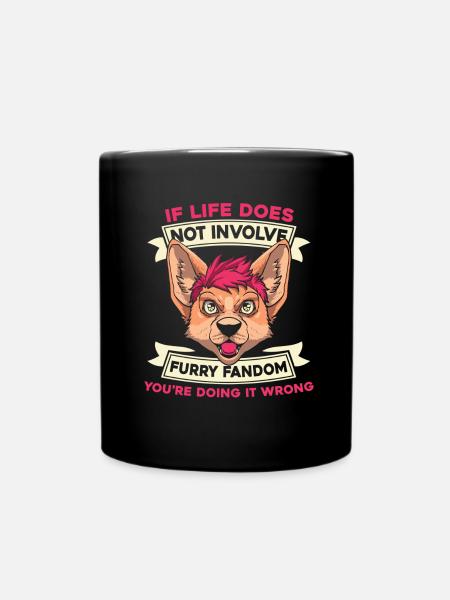 Furry Fandom Fursuits - Full Colour Mug - black