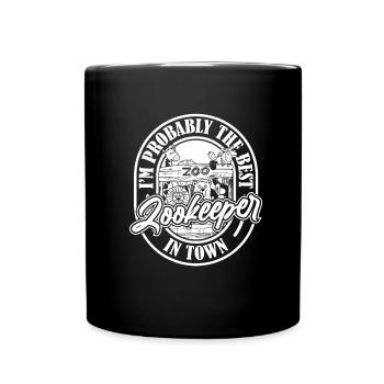 Gardien de zoo Gardien de zoo Witzig - Mug uni - noir - Devant