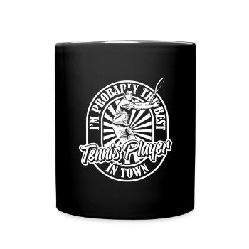Tennis - Mug uni - noir - Devant