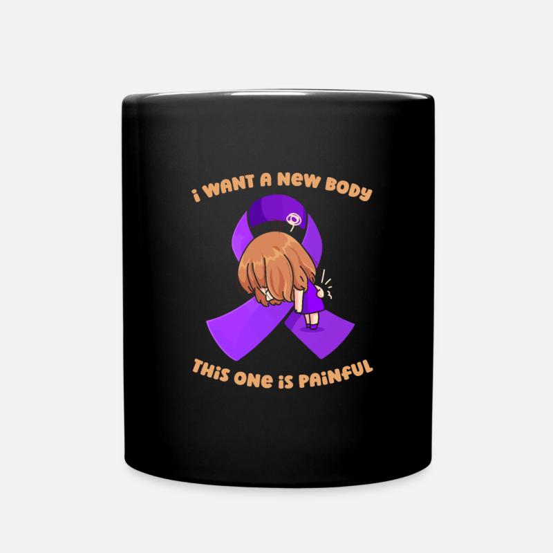 Fibromyalgie Rheuma Niedlich - Tasse einfarbig - Schwarz