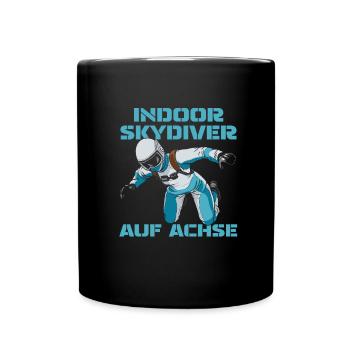 Parachutisme intérieur frais Indoor Fallschirmspringen - Mug uni - noir - Devant