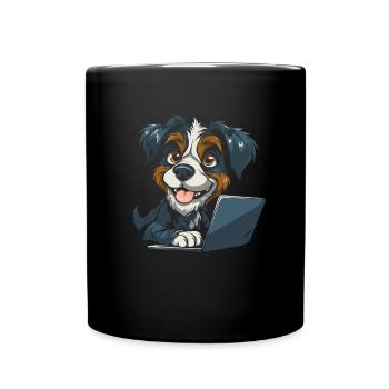 Web Entwickler Webdeveloper Niedlich - Tasse einfarbig - Schwarz - Vorne