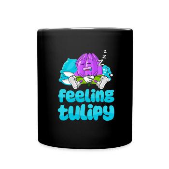Tulips Cute - Full Colour Mug - black - Front