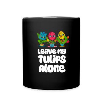 Tulips Cute - Full Colour Mug - black - Front