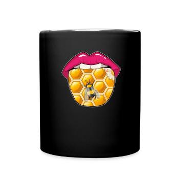 Beekeeper beekeeper tongue - Full Colour Mug - black - Front