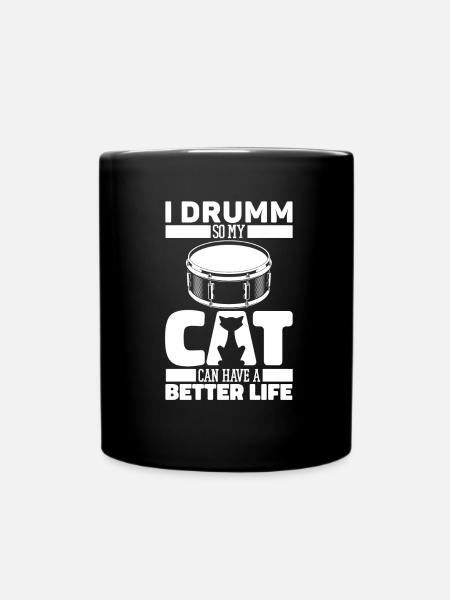 Batterie Batteur Batteur Cat - Mug uni - noir