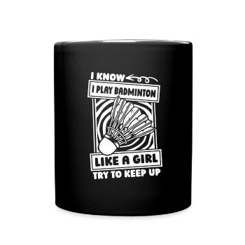 Badminton Federball - Full Colour Mug - black - Front