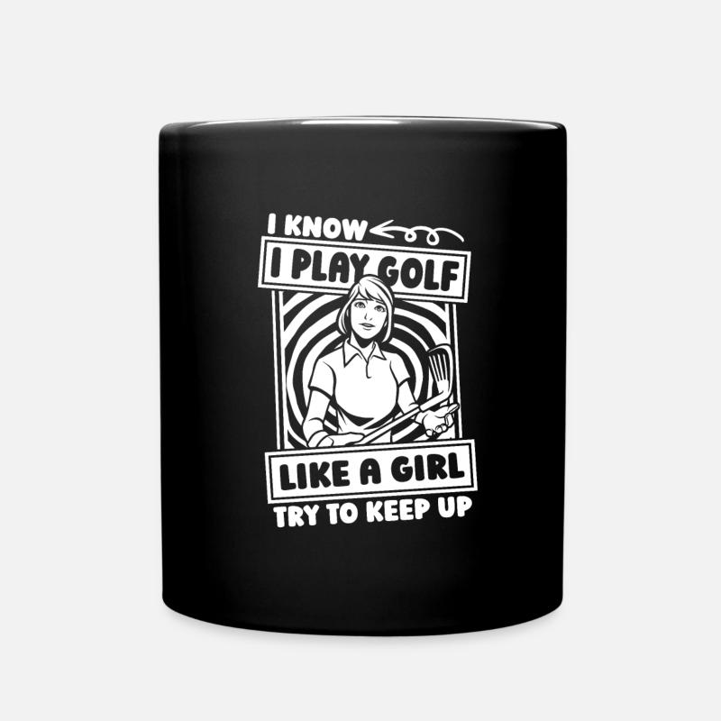 Golf Golfer Golfen - Tasse einfarbig - Schwarz
