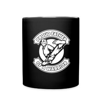 Taekwondo Taekwondo Vater - Tasse einfarbig - Schwarz - Vorne