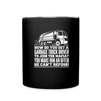 Lkw Fahrer Trucker Lastwagenfahrer Alter Trucker - Tasse einfarbig - Schwarz - Vorne