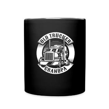 Lkw Fahrer Trucker Lastwagenfahrer Alter Trucker - Tasse einfarbig - Schwarz - Vorne