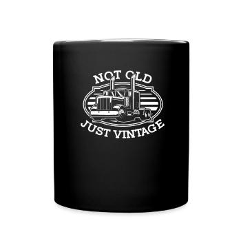 Lkw Fahrer Trucker Lastwagenfahrer Alter Trucker - Tasse einfarbig - Schwarz - Vorne
