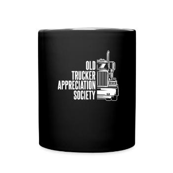 Lkw Fahrer Trucker Lastwagenfahrer Alter Trucker - Tasse einfarbig - Schwarz - Vorne
