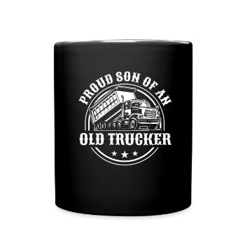 Lkw Fahrer Trucker Lastwagenfahrer Alter Trucker - Tasse einfarbig - Schwarz - Vorne