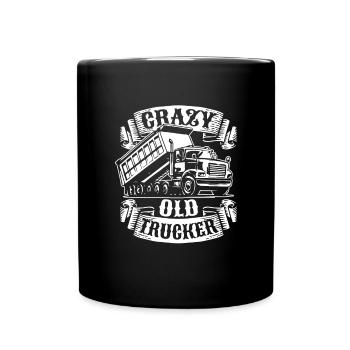 Lkw Fahrer Trucker Lastwagenfahrer Alter Trucker - Tasse einfarbig - Schwarz - Vorne
