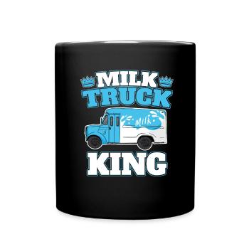 Cow Milk King Milk Wagon - Full Colour Mug - black - Front