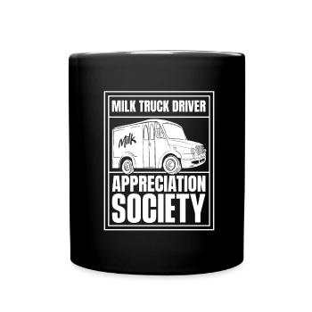 Camion de lait de vache - Mug uni - noir - Devant
